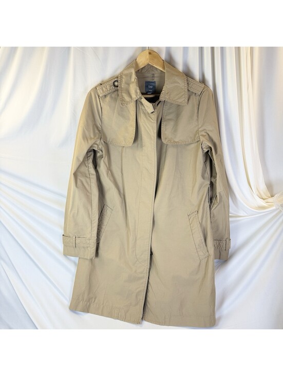 GAP Jackets & Blazers - Gap Women's Beige Trench Coat Mid-Length Button Closure Pockets Size M